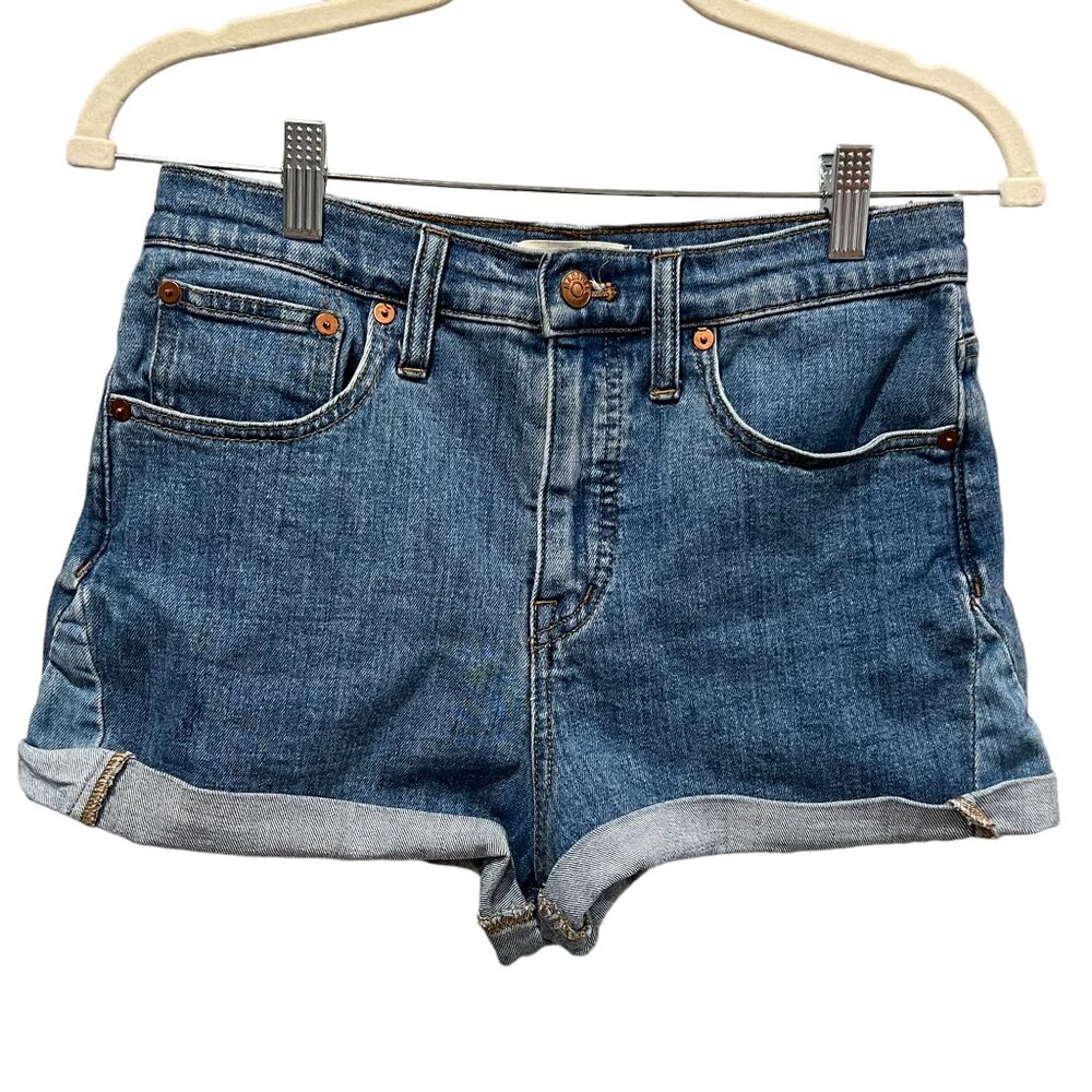 Madewell Women's High Waist Pieced Edition Denim Shorts, 27